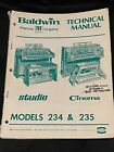 Vintage Baldwin Organ Service Manuals Model 234 & 235