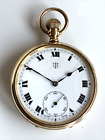 ANTIQUE FULLY WORKING ROLLED GOLD TOP WIND POCKET WATCH IN EXCELLENT CONDITION