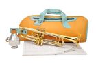 Genuine leather Trumpet bag by MG Leather Work Crazy Horse Tiffany/Yellow