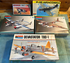 Vintage Lot of 5 Monogram Model Airplane Kits 1:48 & 1:72 Scale Devastator TBD-1