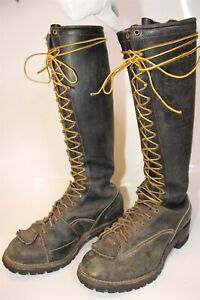 Wesco West Coast Co Mens 13 3E USA Made Distressed Leather Forestry Work Boots