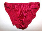 Vintage New Red Second Skin Satin Hi Cut Bikini Panties