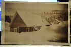 House Snowbound, LAKE TAHOE, CALIFORNIA, Photo Post Card 1920 NEVADA COUNTY