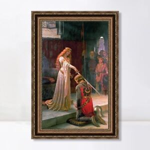 Framed & Embellished Canvas Giclee Print The Accolade by Edmund Blair Leighton