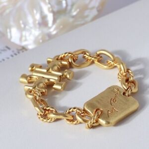 Tory Burch Signature Bar Chain gold bracelet New