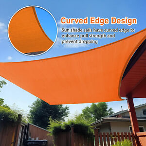 Sun Shade Sail 8x12 ' Rectangle Canopy Awning Cover Outdoor Yard Patio Pool Deck