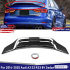 Fits 14-2020 Audi A3 S3 RS3 8V Sedan RT Style Carbon Look Duckbill Trunk Spoiler