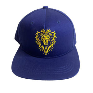 Jinx World of Warcraft Alliance Logo Snapback Cap Blue Gold Lion Head Dad Hat