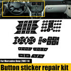 Button Repair Kit Sticker For 2007-2014 Mercedes-Benz C300 AC Control Radio Dash
