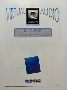 Capcom QSOUND Virtual Audio New Arcade Game Machine Flyer Japan