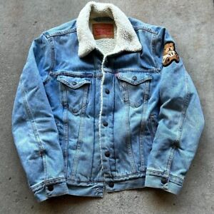 Levi’s Sherpa-Lined Jean Jacket with Custom Embroidered TeddyFresh Patch