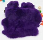 Real Rabbit Skin Pelt Hide Fur Craft Tanned High Quality Bunny Skins Purple Dyed