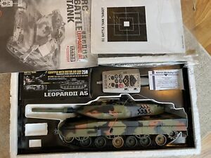 Hen Long Leopard 2 A5 Radio Controlled RC Battle Tank Scale 1/24 Airsoft 3 Frequ