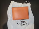 NWT Coach Leather Slim Billfold Wallet With Coach Logo NWT