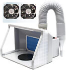 Portable Airbrush Paint Spray Booth Paint Tent w/Lights,Dual Fan&Exhaust Filter
