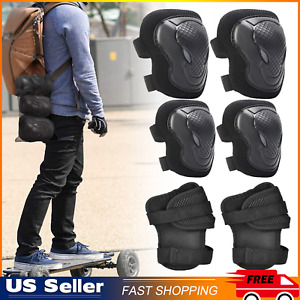 Adult Wrist Elbow Knee Pads Skateboard Roller Skate Bike Protective Gear Guard