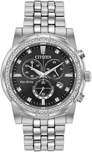 Citizen Eco-Drive Men's Chronograph Silver Bracelet Watch 42mm  AT2450-58E