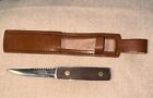 Vintage A/S HELLE FABRIKKER 18/8+ HIGH CARBON EDGE Fish HUNTING KNIFE & SHEATH