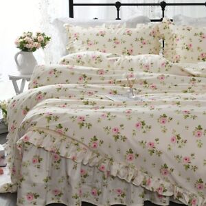 New Listing3pcs Fresh Pastoral Style Duvet Cover Set, Princess Style Rose Floral Print