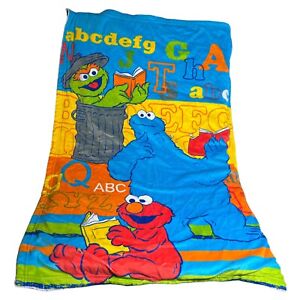 Elmo Cookie Monster Oscar ABC Baby Blanket  Throw Luxe Sherpa Sesame Street