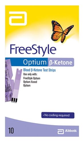 Abbott FreeStyle Optium Blood Ketone Test Strips - 10 Pack EXP 03/25 *Unboxed ^