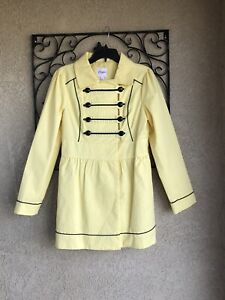 Candies Military Style Trench Coat Yellow And Black Size Large