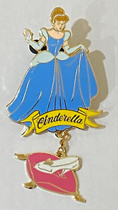 Princess Cinderella Jumbo Dangle with Slipper Disney Quill Princess  pin  AAA