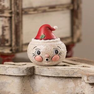 Bethany Lowe Ruby Flake Container Santa Claus Christmas Decor Johanna Parker