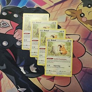 4x Bidoof 111/159 Pokemon Crown Zenith Pokemon Card Playset NM