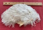 vintage ivory ostrich feather fan made in France