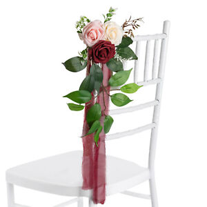 Wedding Aisle Decorations for Wedding Ceremony Chair Set of 10 Pew Flowers