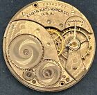 Vintage Elgin National Watch Co Pocket Watch Movement Size 12s With Dial.