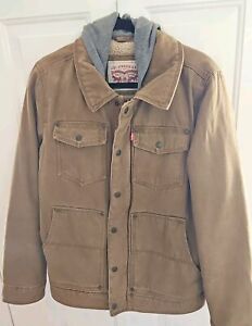 Men's Levi Strauss & Co. Brown Brown Military Sherpa Jacket - Small