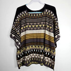 Gudrun Sjoden Abstrakt Poncho Sweater Gray Size Large / XL Wool Art to Wear