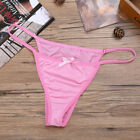 Sissy Men's Bikini Briefs Bowknot G-String Panties Thongs Underwear Lingerie
