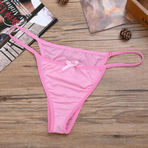 Sissy Men's Bikini Briefs Bowknot G-String Panties Thongs Underwear Lingerie