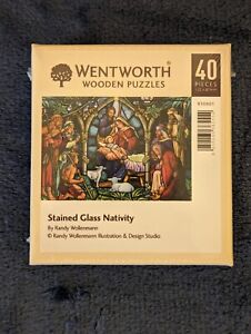 Wentworth Wooden Puzzle ~Stained Glass Nativity ~ 40 pcs ~ Made in Great Britain