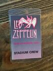 1980 Led Zeppelin Europe Tour Stadium Crew Laminate Backstage Pass