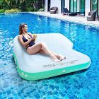 Inflatable Swimming Pool Floating Bed with Retractablenopy Cup for 2-3 Persons