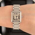 Ladies Cartier Tank Francaise Small 2300 Stainless 20mm White Dial Quartz