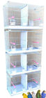 4-Stackable Breeding Bird Aviary Cages Side Nest Doors With Center Dividers