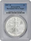 2007-W $1 American Silver Eagle Burnished SP70 PCGS