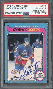 New Listing1979 OPC HOCKEY JACK VALIQUETTE #229 PSA/DNA 8 NM-MT SIGNED BEAUTIFUL CARD!