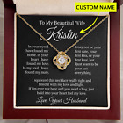 To My Wife, Wife Gifts, Wife Necklace, Love Knot Necklace Jewelry  From Husband