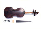 Antique 4/4 VIOLIN Signed SALZARD Fiddle w/ Hard CASE Old BOW French? Needs TLC!