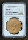 1944 Mexican Gold Centenario 50 Pesos NGC MS64