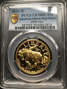 2021-W $100 American Liberty High Relief .9999 Fine Gold PR70DCAM PCGS