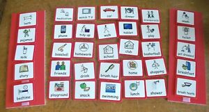 35 Picture Cards Schedule Board Autism ASD Visual Schedule Home