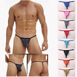 Sexy Men's Backless Thong Jockstrap Briefs G-string Thong Bugle Pouch Underwear