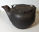 Antique Cast Iron Tea Pot/Kettle - Unbranded - Swivel Lid/Handle - 7